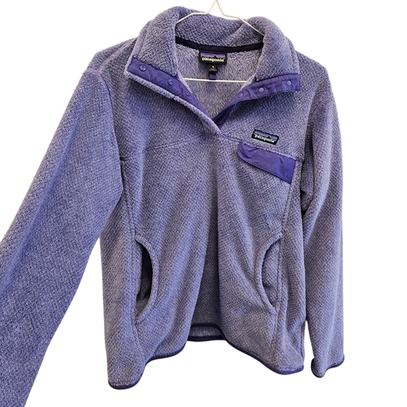Patagonia Purple Snap Fleece Pullover Top Womens - Picture 4 of 7